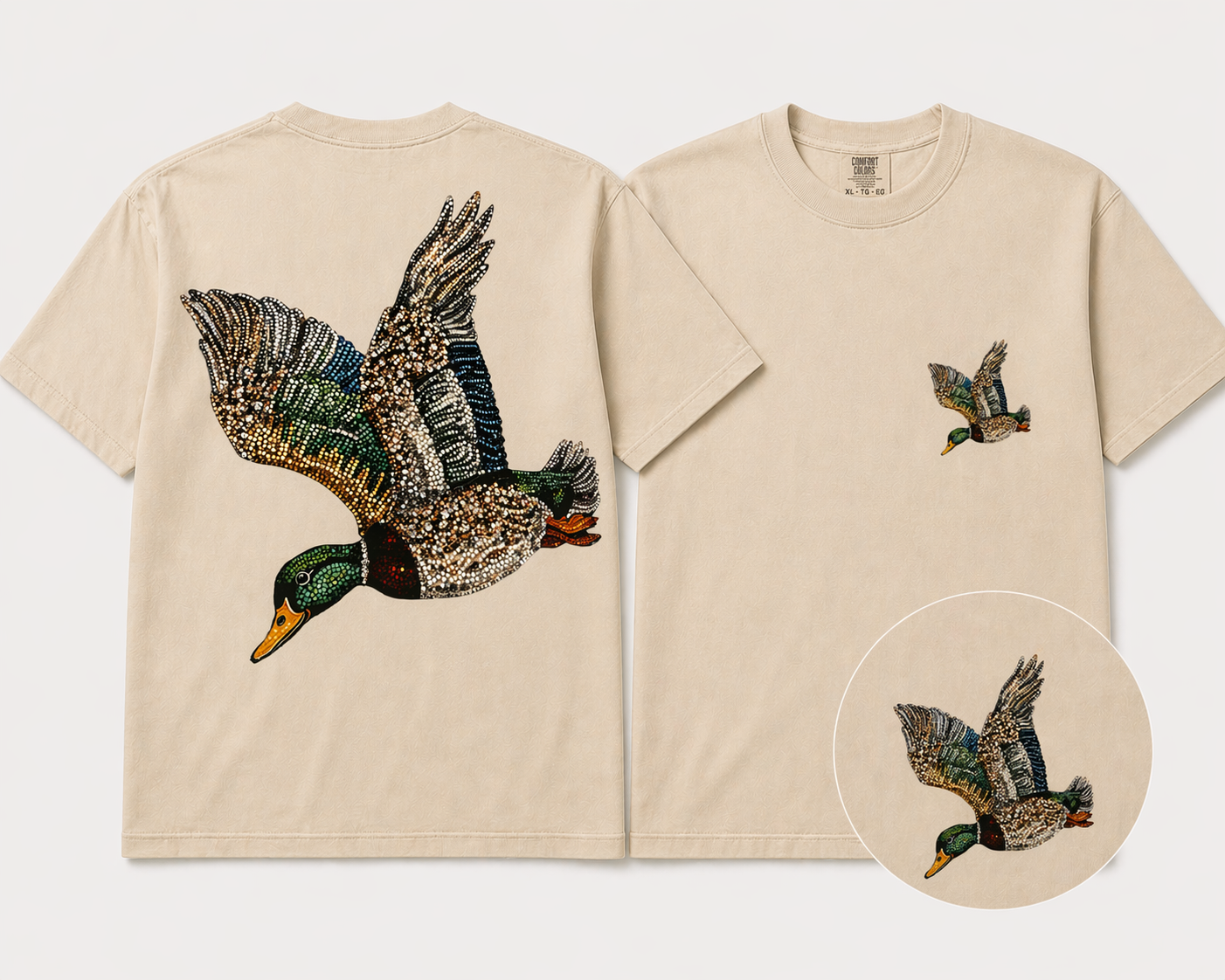Faux rhinestone mallard tee
