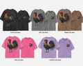 Faux rhinestone rooster tee