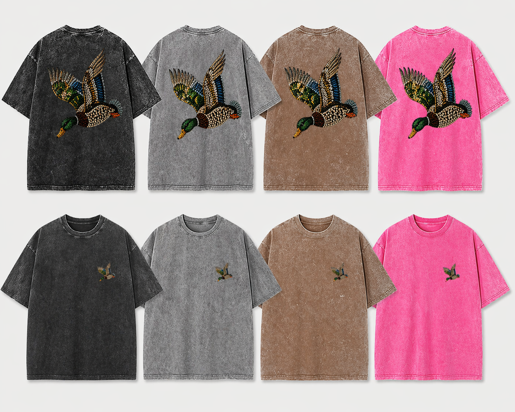 Faux rhinestone mallard tee
