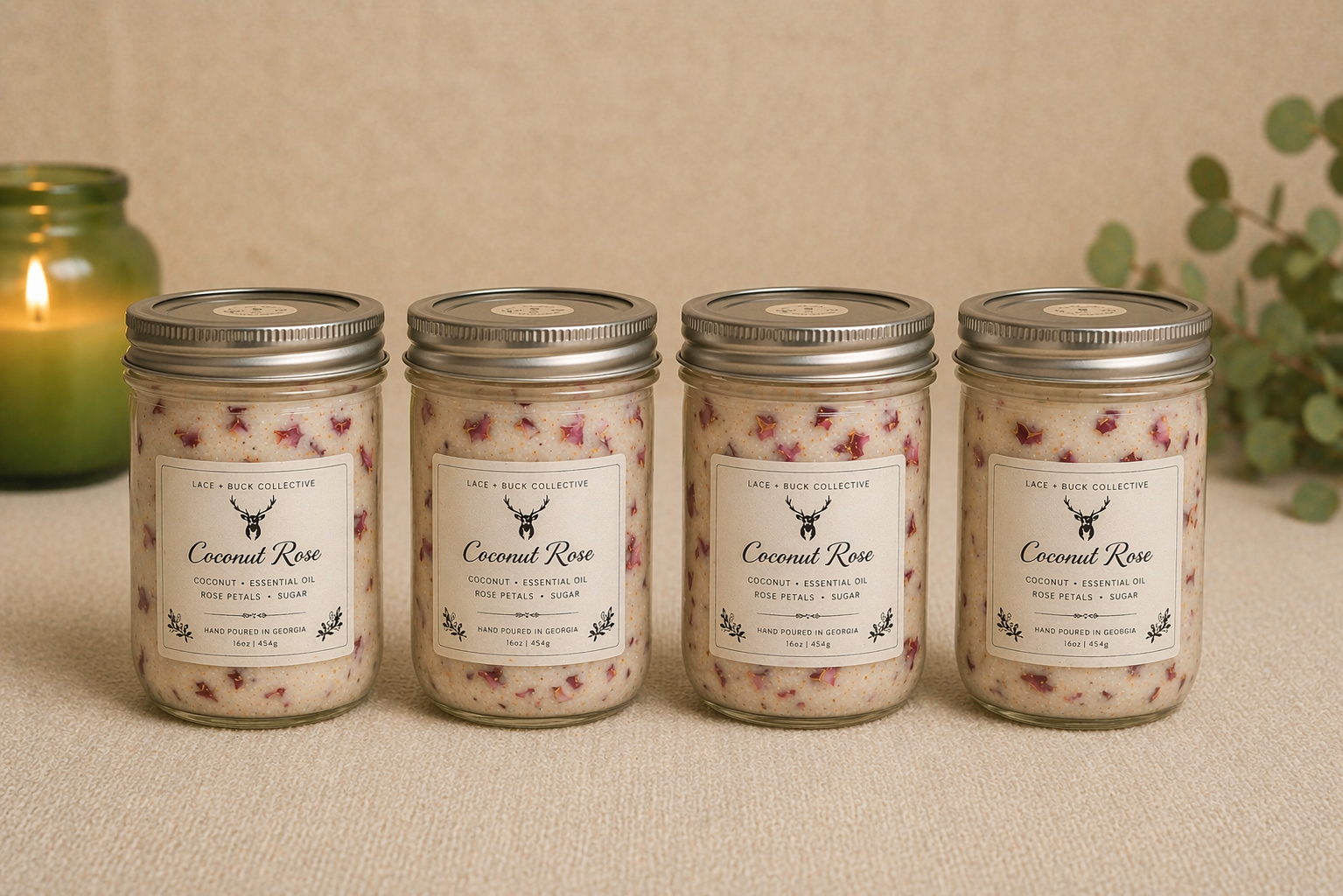 Coconut Rose Sugar Scrub