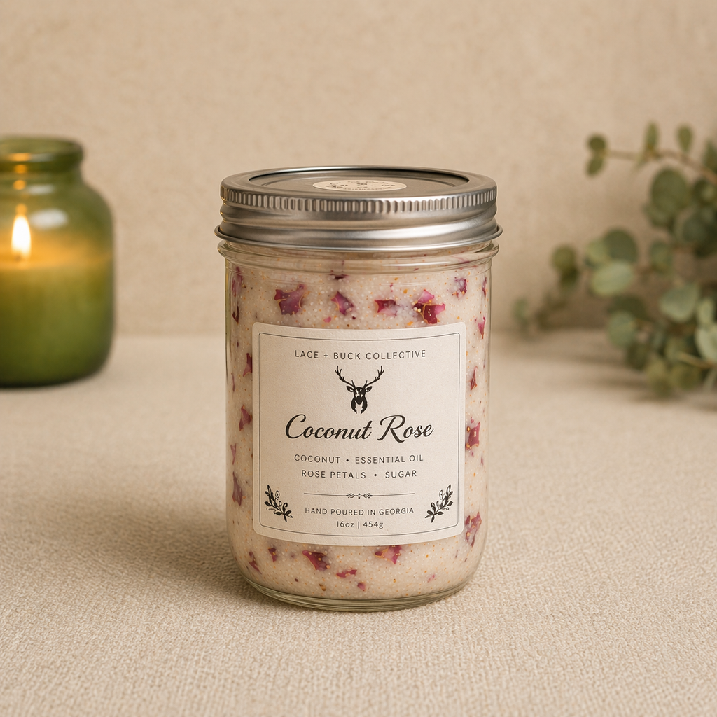 Coconut Rose Sugar Scrub